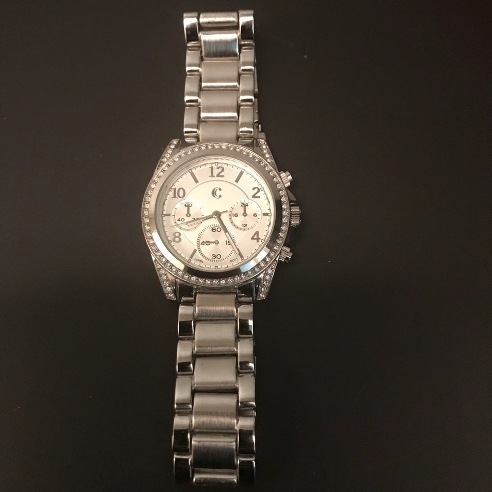 Pretty Silver watch with Rhinestones - Picture 2 of 8